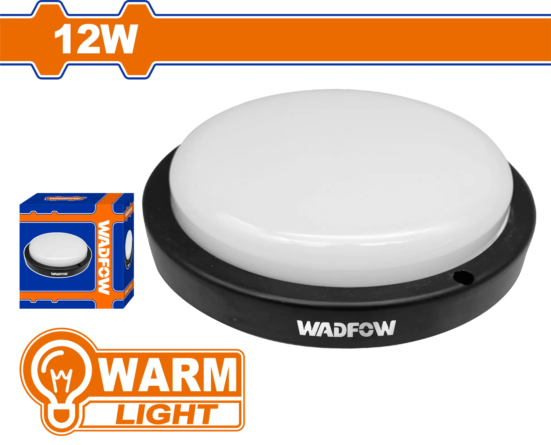 Llamba tavoline LED 12W e zezë rrethore – 6500K WADFOW WDN751221