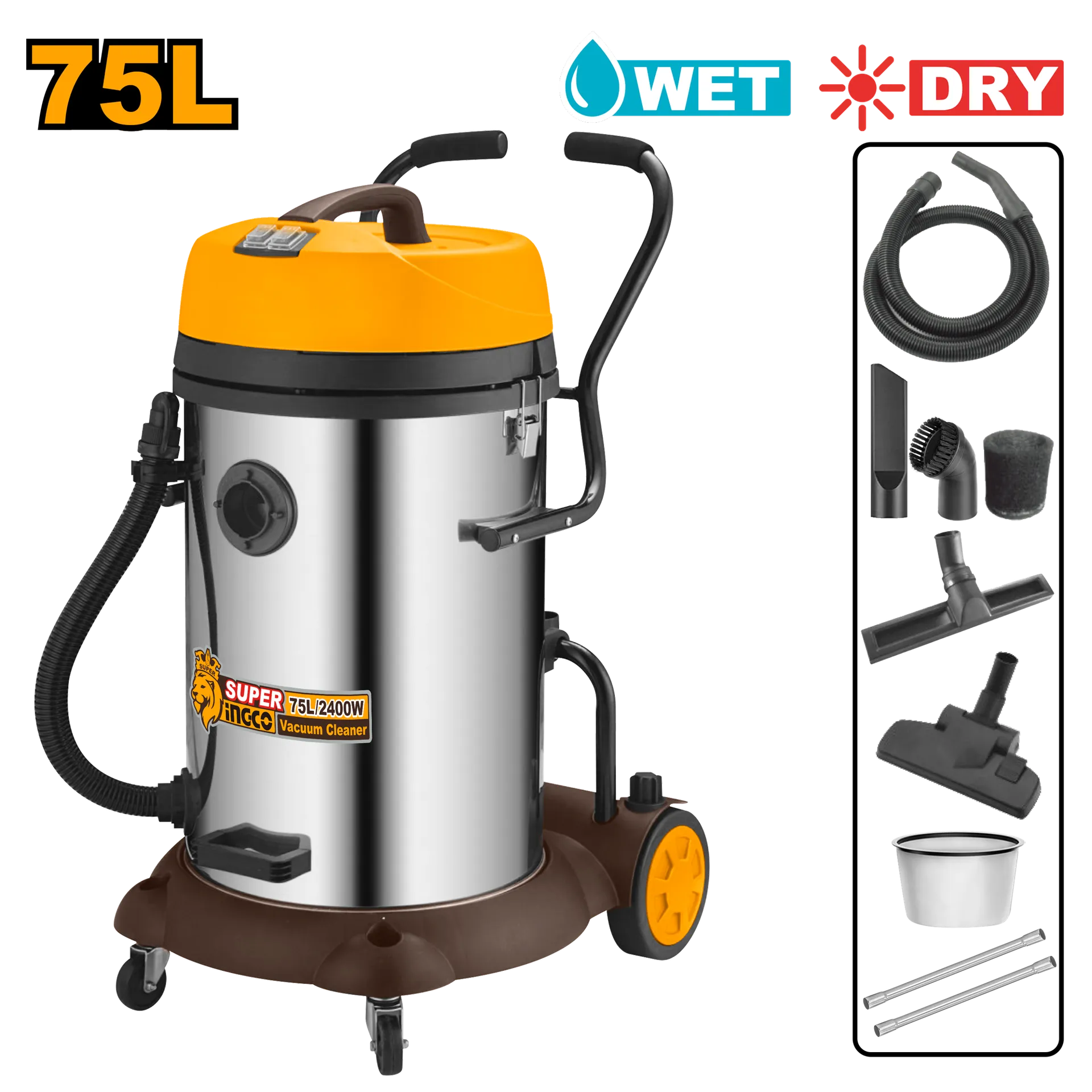 Thithëse Rrugësh 2400W (75L) INGCO VC24751