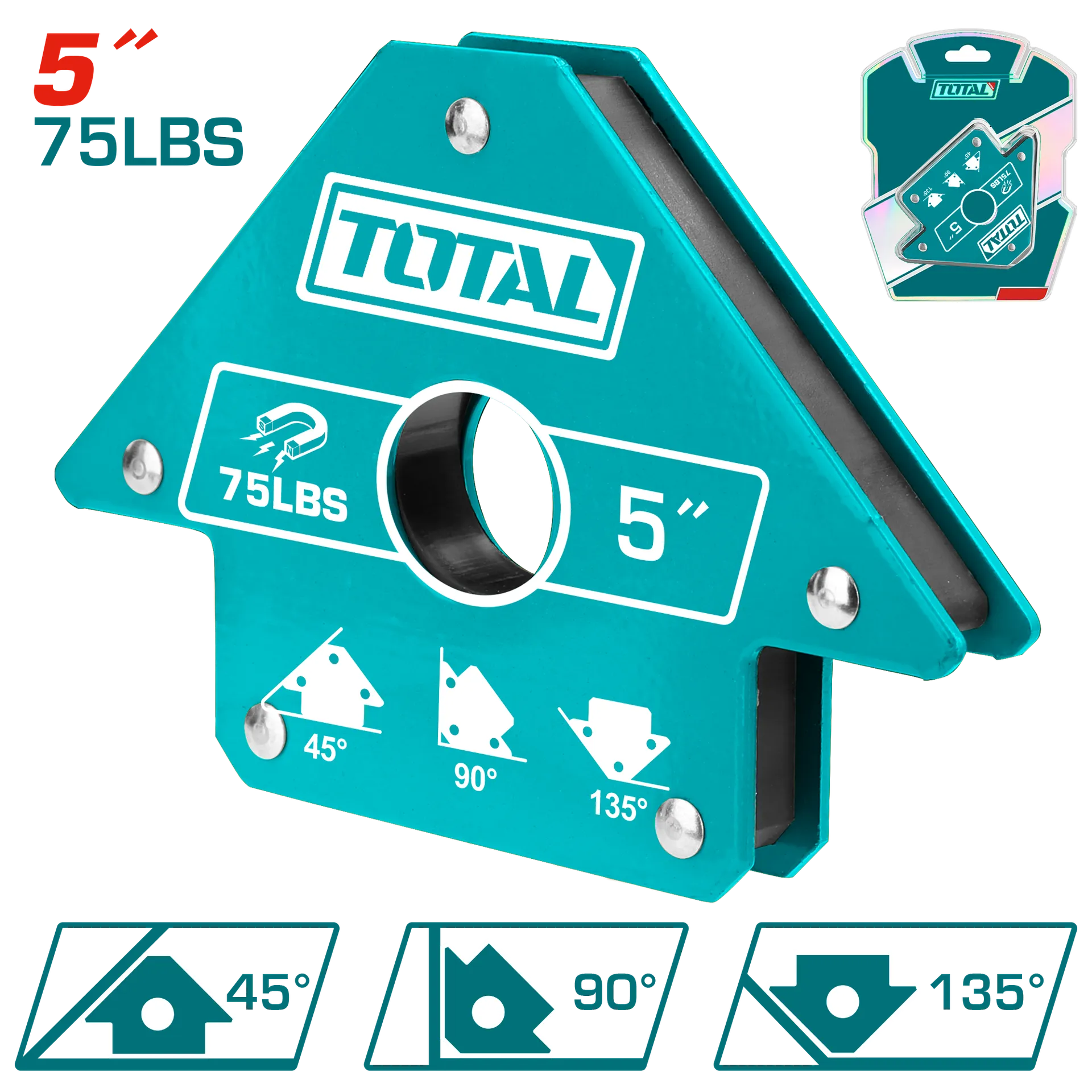 Magnet këndor për saldim 100mm TOTAL TAMWH75052