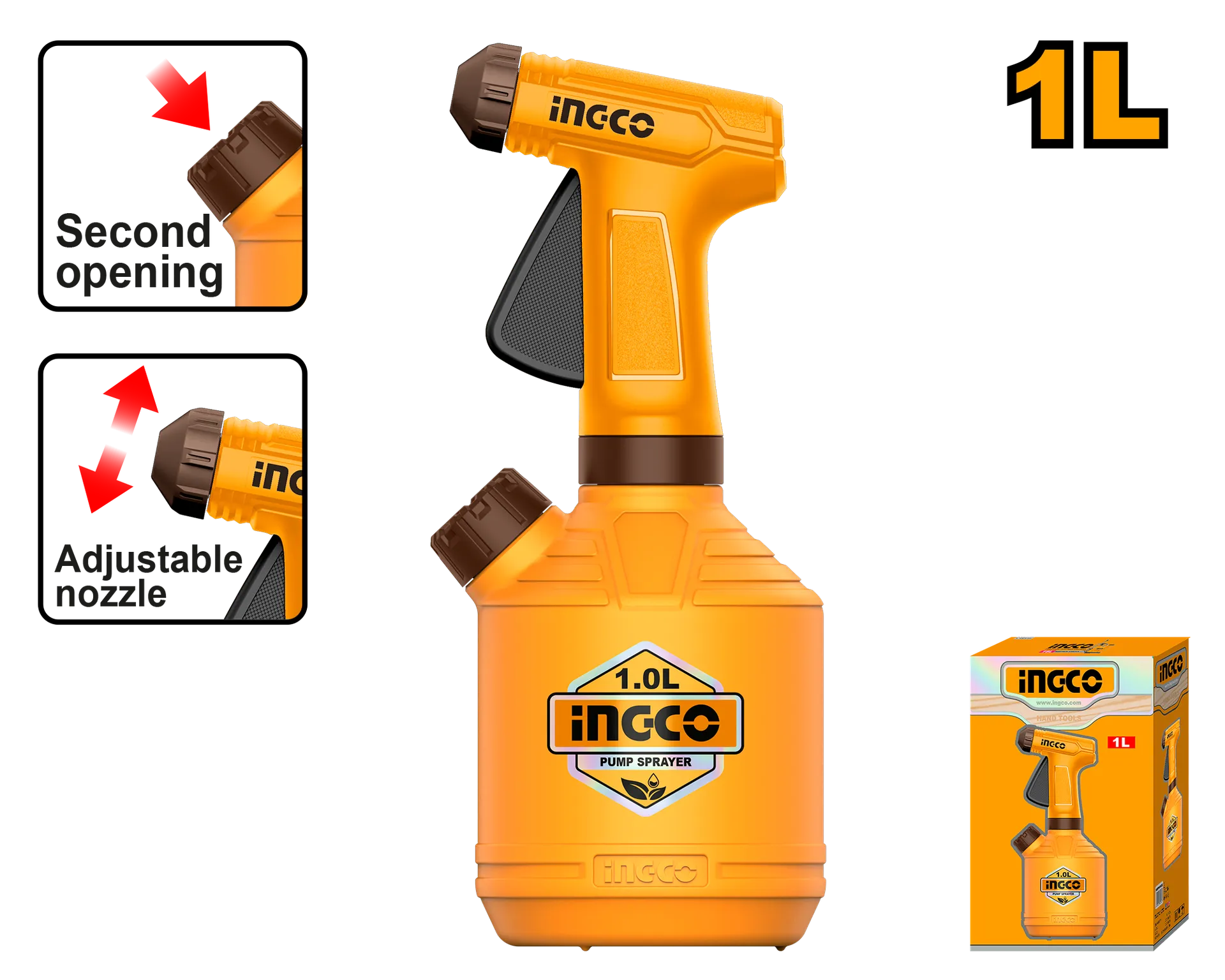 Pompë dorëse spërkatjeje 1L INGCO HSPP30102