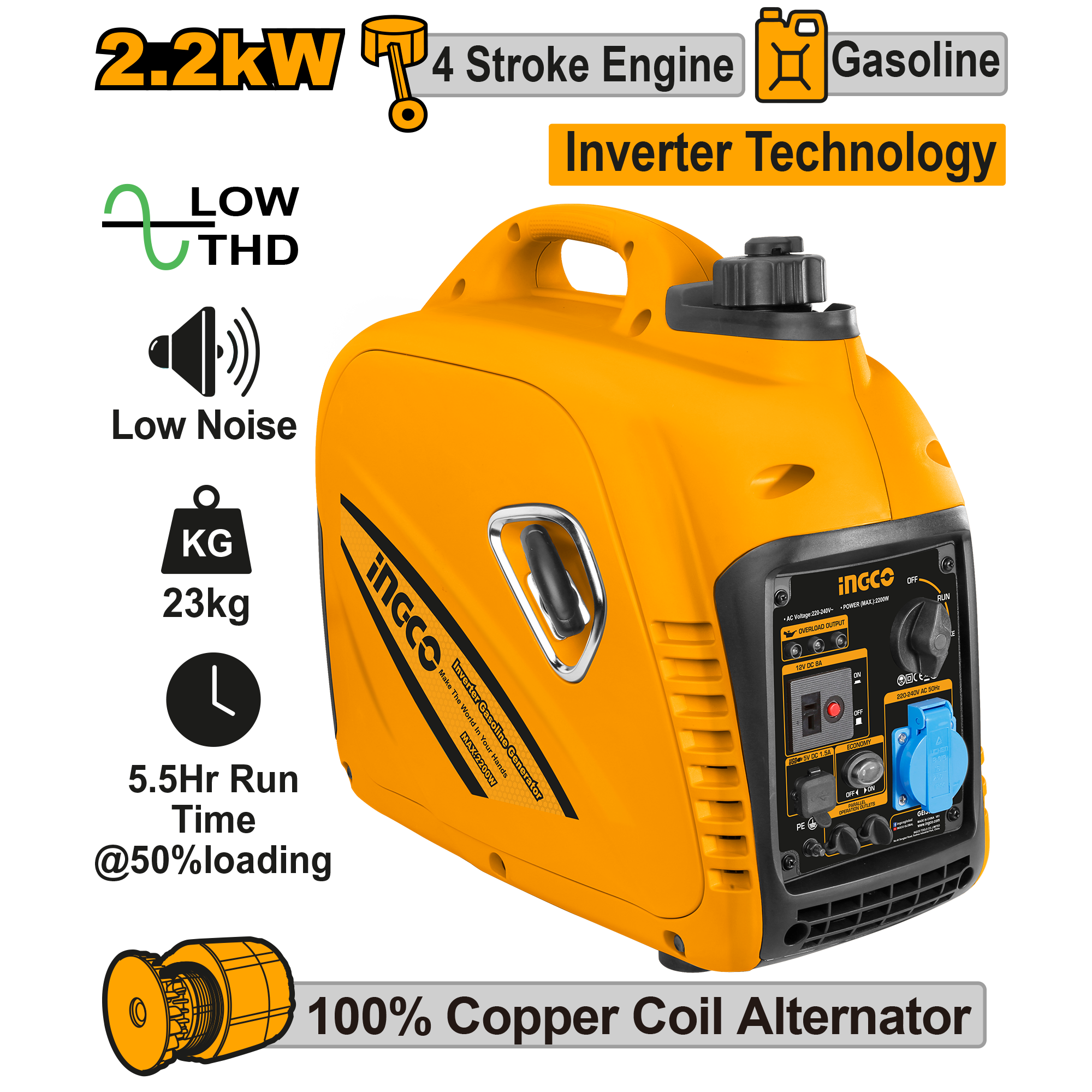 Agregat inverter 2200W INGCO GEI30001