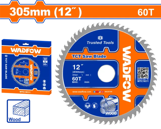 ПИЛА ЗА ЦИРКУЛАР ГЕР ЗА ДРВО 305mm 60T WADFOW WTC1K11