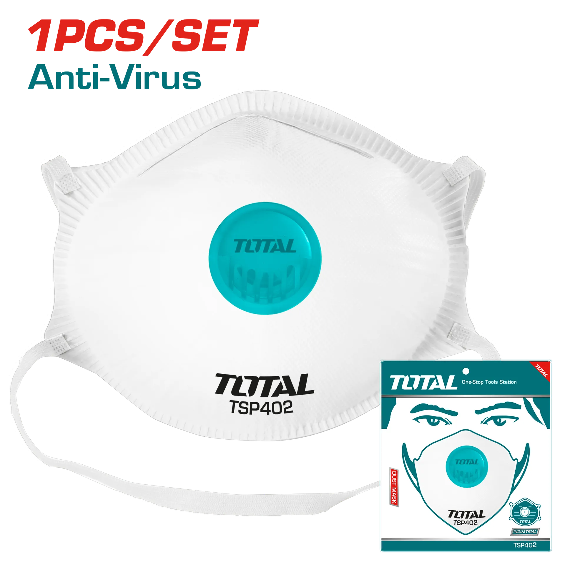 Maska mbrojtëse me filtër TOTAL TSP402