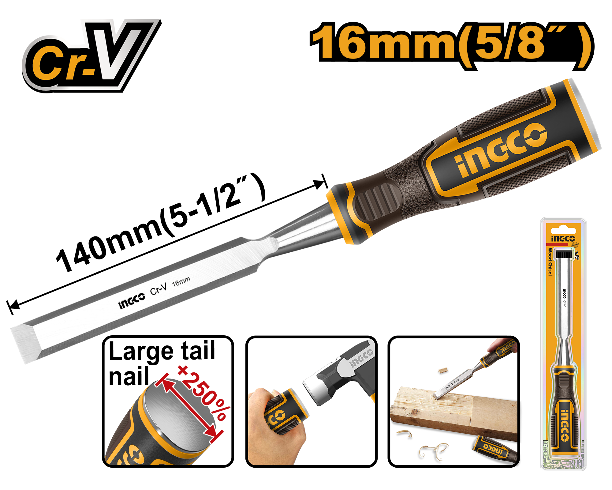 ДЛЕТО ЗА ДРВО 16mm INGCO HWC0816