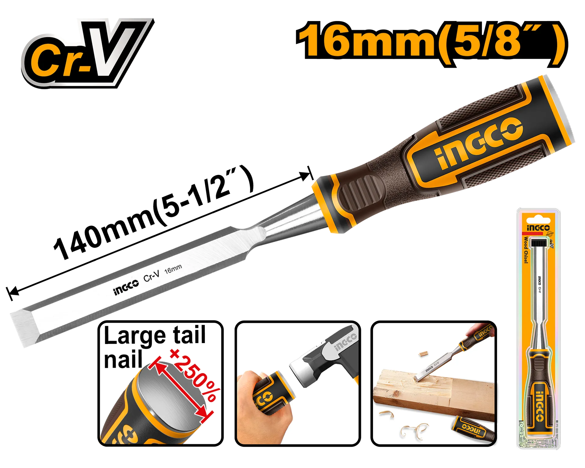 ДЛЕТО ЗА ДРВО 16mm INGCO HWC0816
