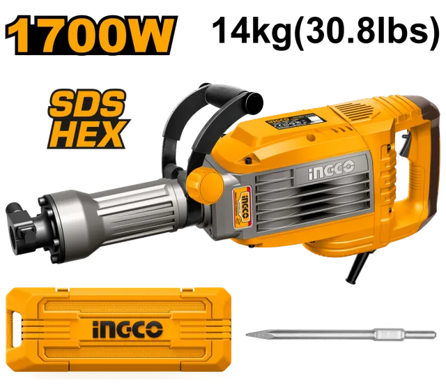 Електричен чекан хилта SDS HEX 1700W INGCO PDB170068