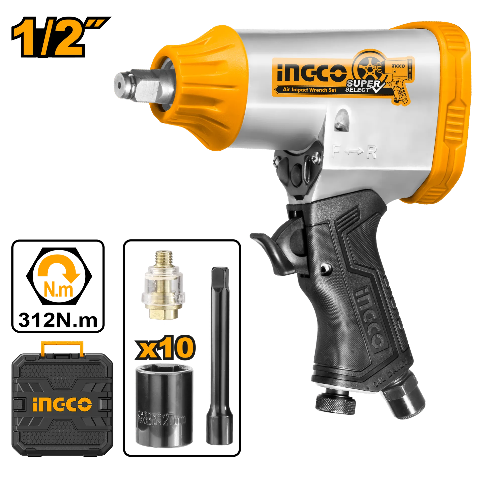 Pnevmatik çelës 1/2" INGCO AIW12312