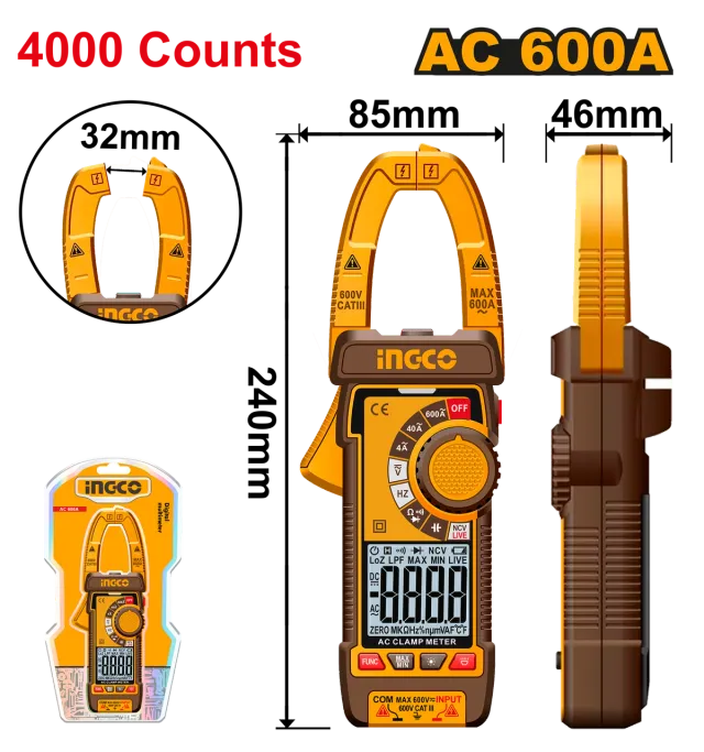 Ампер клешти INGCO дигитални – DCM66001