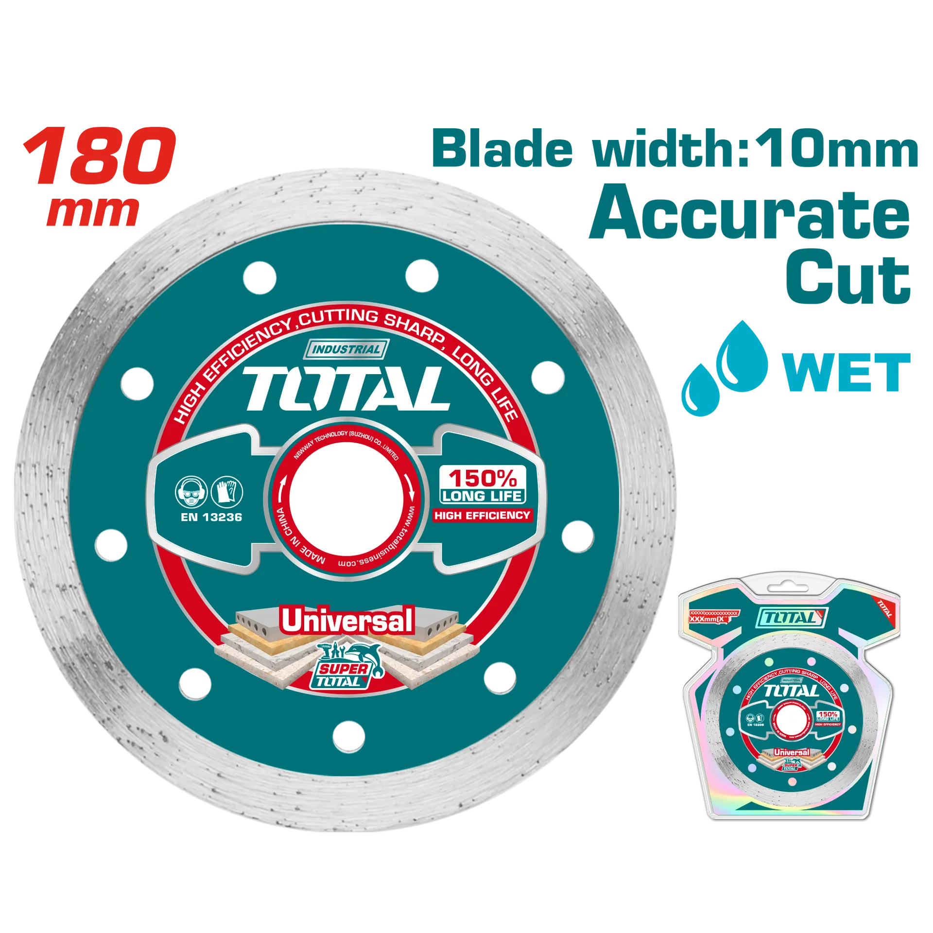 Disk diamanti 180mm universal accurate cut TOTAL TAC2121801