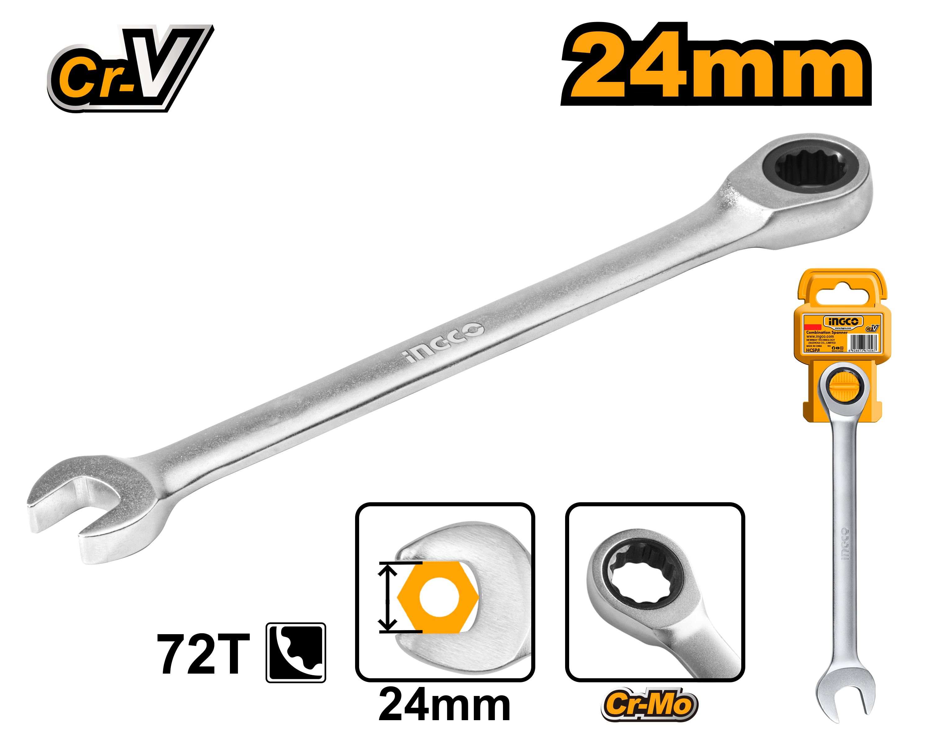 Çelës çelës 24mm O-u INGCO HCSPAR241