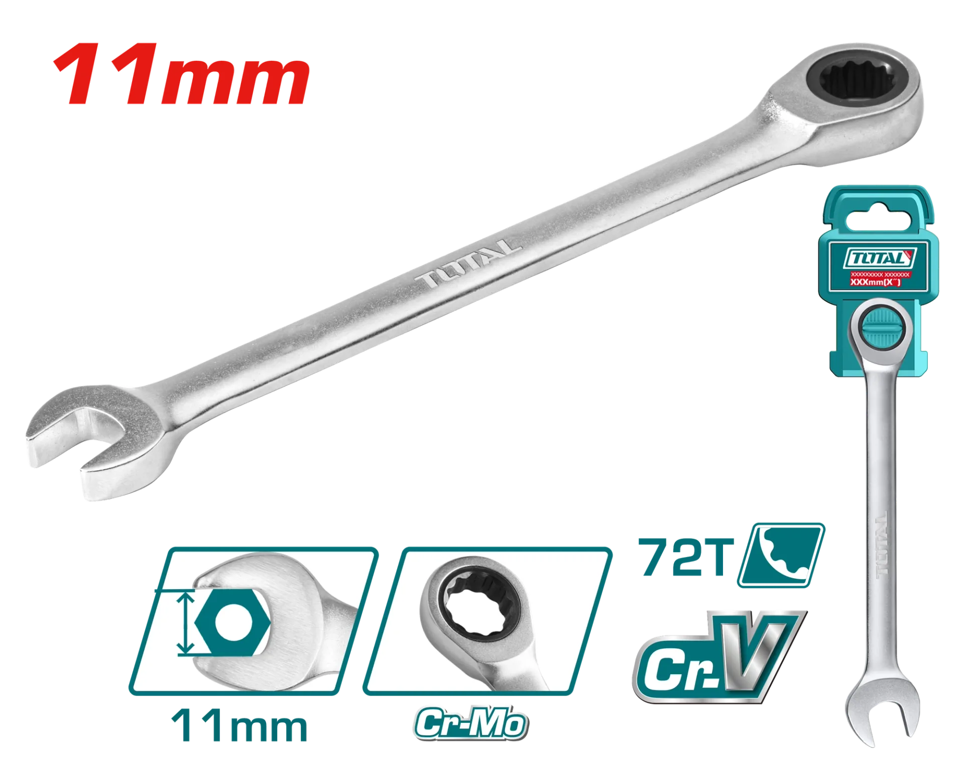 Çelës friktues 11mm O-u TOTAL TCSPAR111