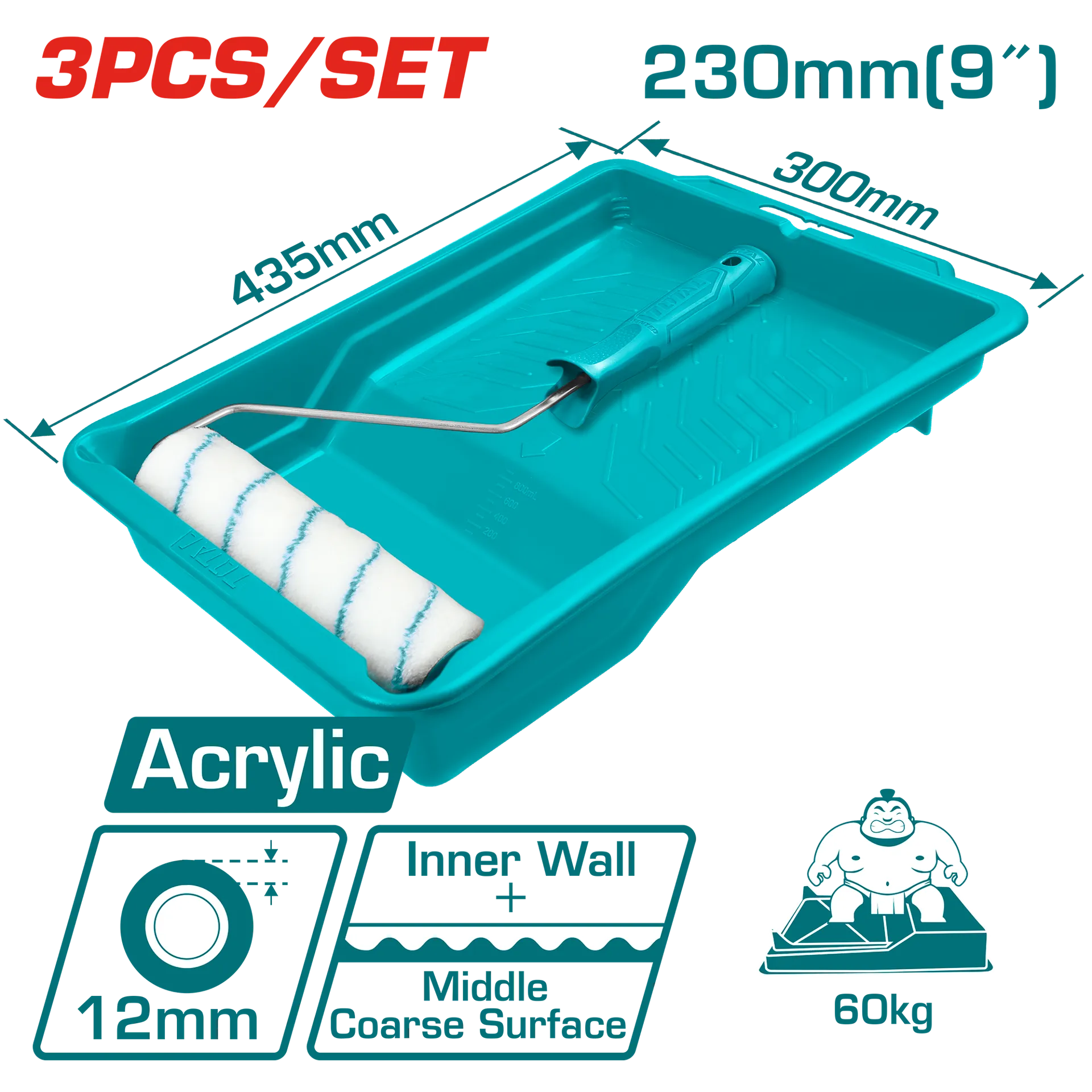 Ваљак 230mm + КАДИЧКА TOTAL THT81122301
