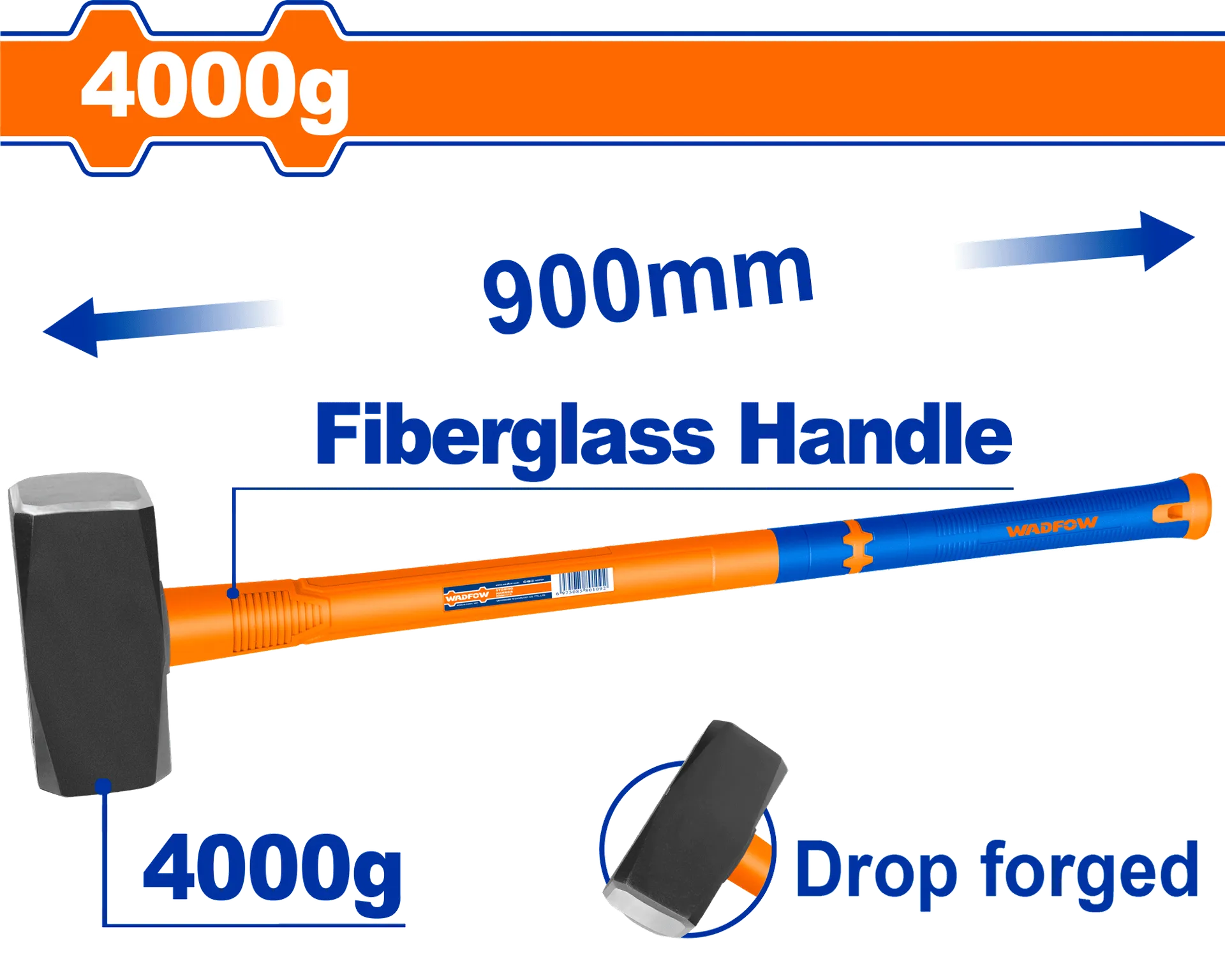 Çekiç fiberglas 4kg WADFOW WHM2340