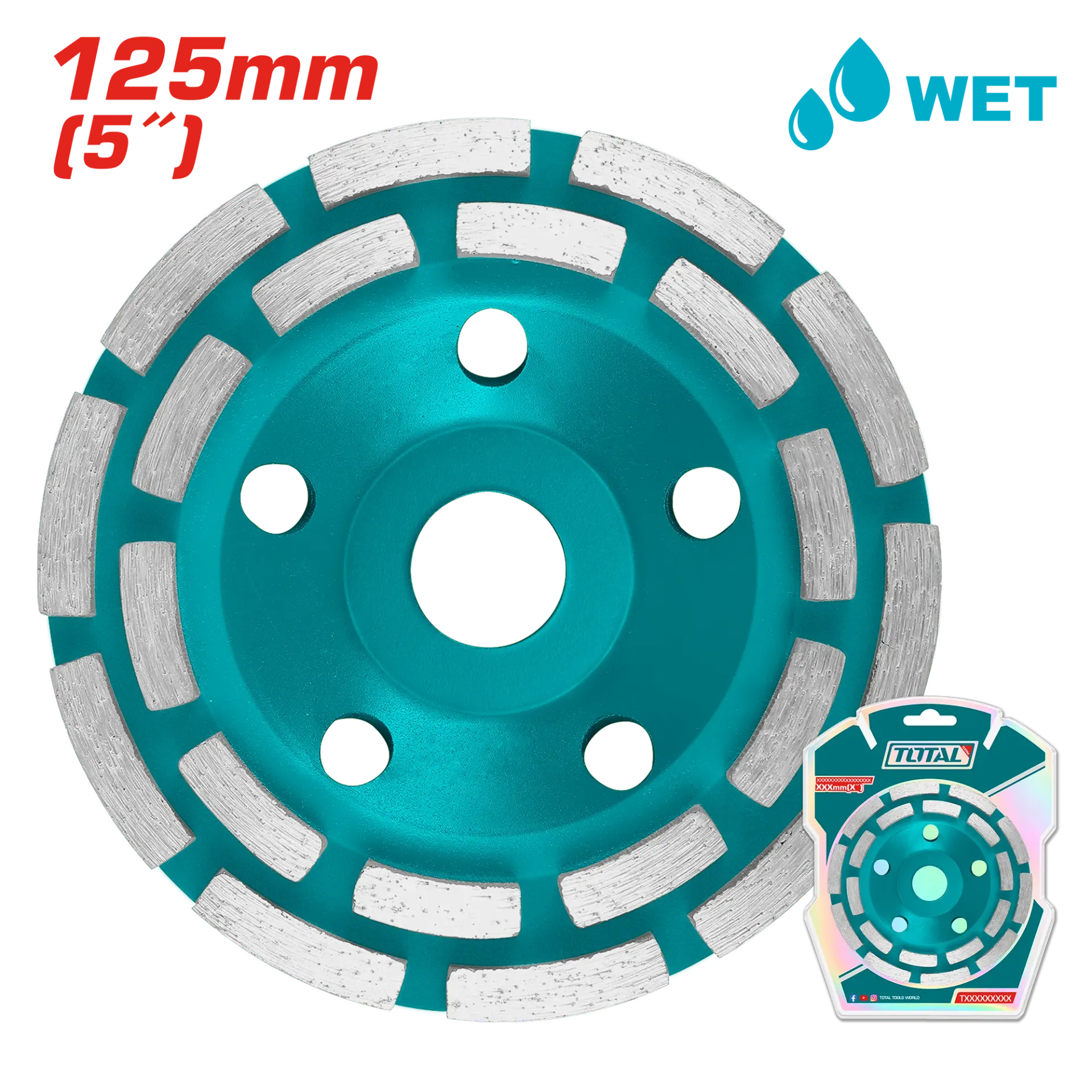 Guri për bluarjen e betonit me ujë TOTAL 125mm TAC2421251
