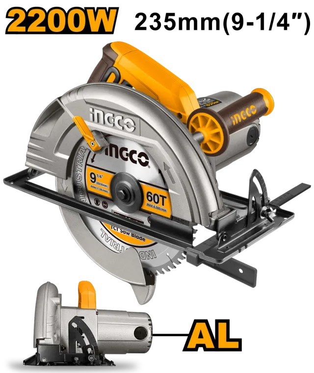 Рачен циркулар 2200W F235 INGCO CS2358