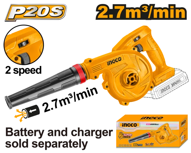 Аспиратор дувалка 2.7m3/min 20V СОЛО БЕЗ БАТЕРИИ – INGCO CABLI20018