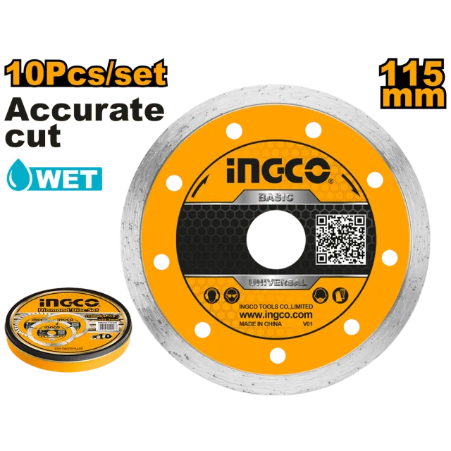 ДИЈАМАНТСКИ ДИСК ЗА ПЛОЧКИ 115mm BASIC INGCO DMD021152M