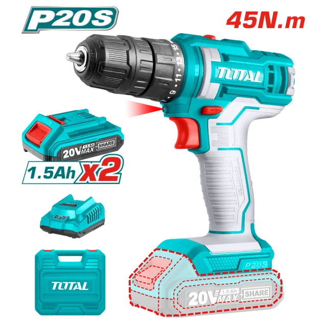 Shpuese TOTAL 20V 2×1.5Ah baterie TDLI20028