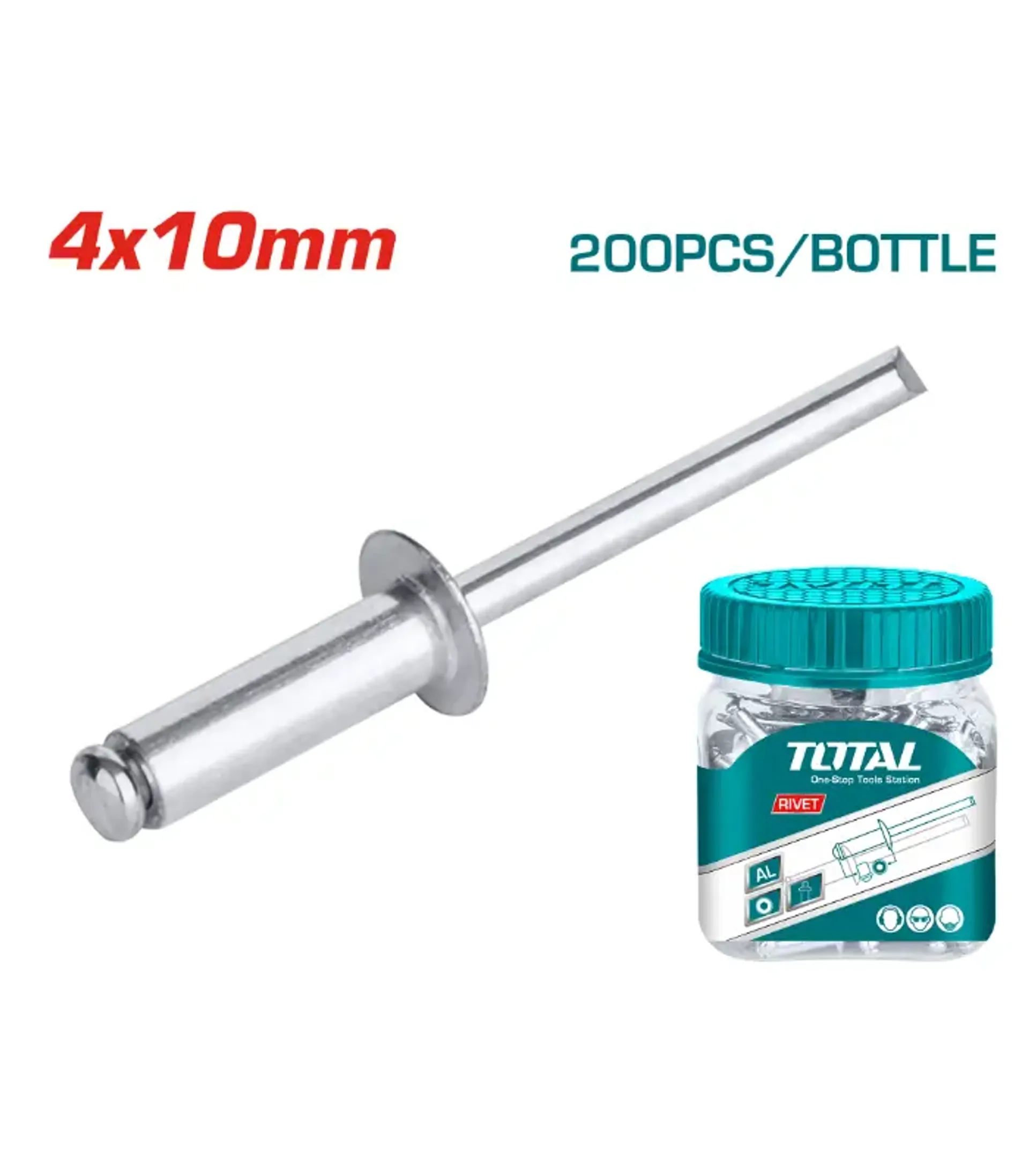 Bulonat popullues TOTAL 4×10 200PCS – VJRT4001011