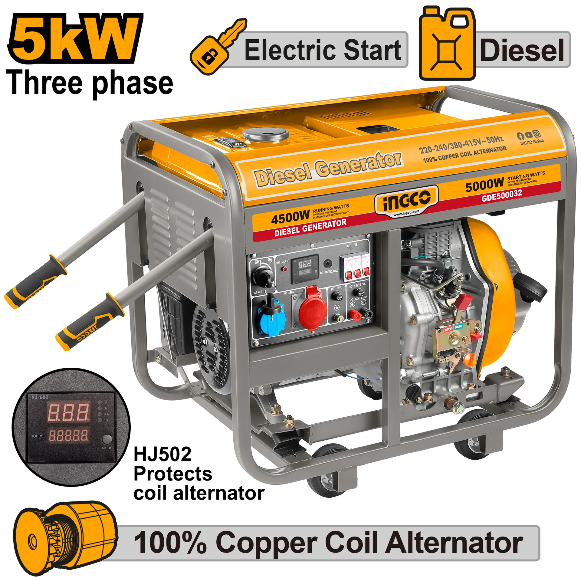 Agregat dizel 5KW INGCO GDE500032