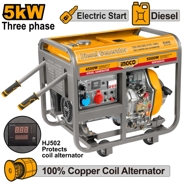 АГРЕГАТ ДИЗЕЛ 5KW INGCO GDE500032