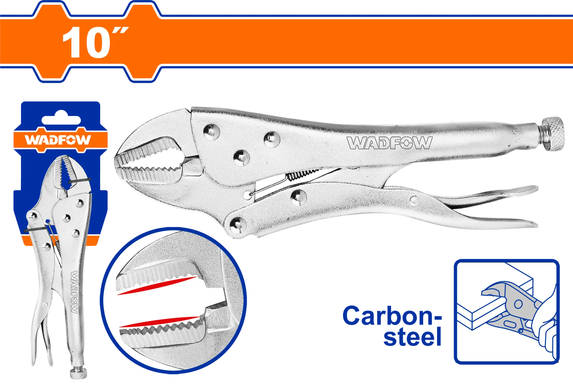 КРИВА КЛЕШТА ЗА ФИКСИРАЊЕ 10″ WADFOW WLP2C10