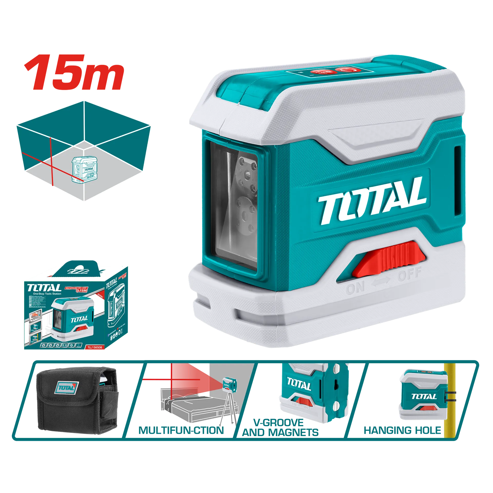 Lazer TOTAL nivelator 0-15M TLL156506
