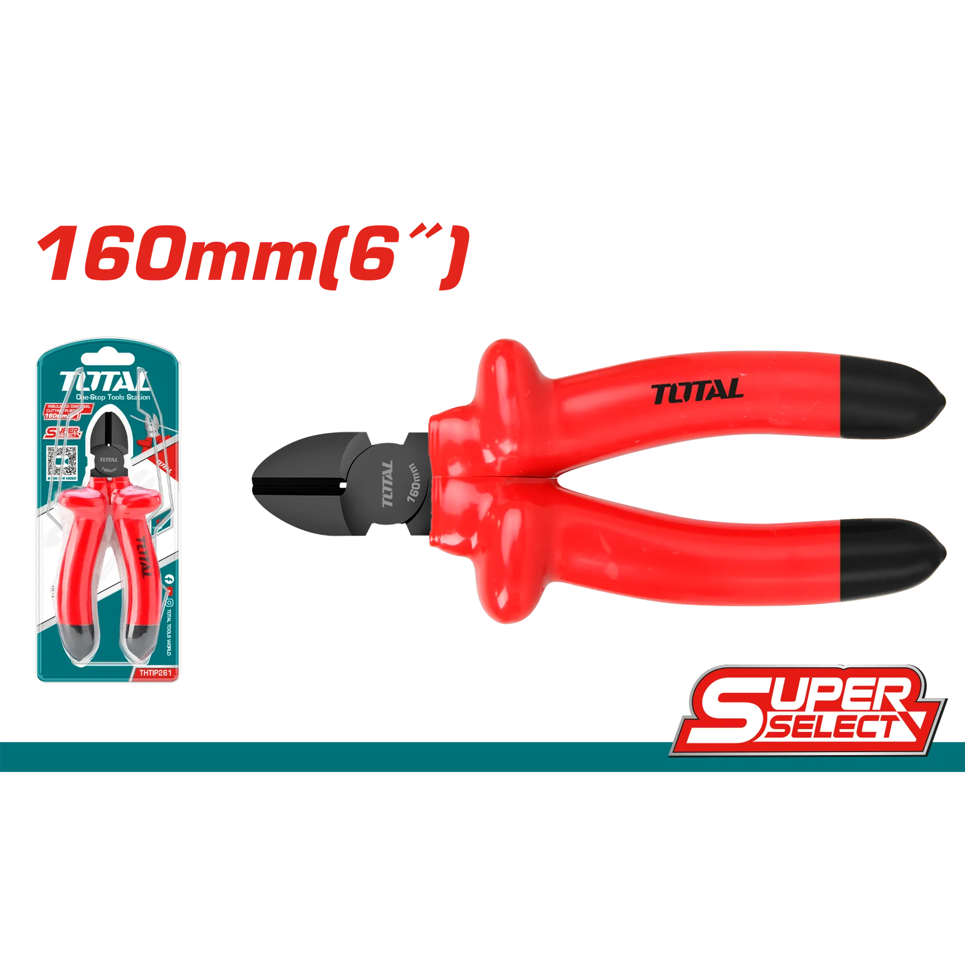Pincë spicanxhë elektrikane 160mm TOTAL THTIP261