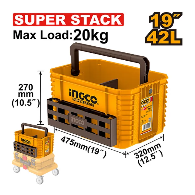 КУТИЈА ЗА АЛАТ INGCO STACKABLE 19″ 42L – PBXS104