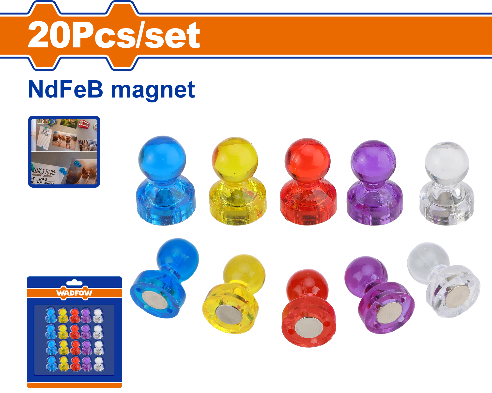 Komplet me 20 magnet WADFOW WZE1K21