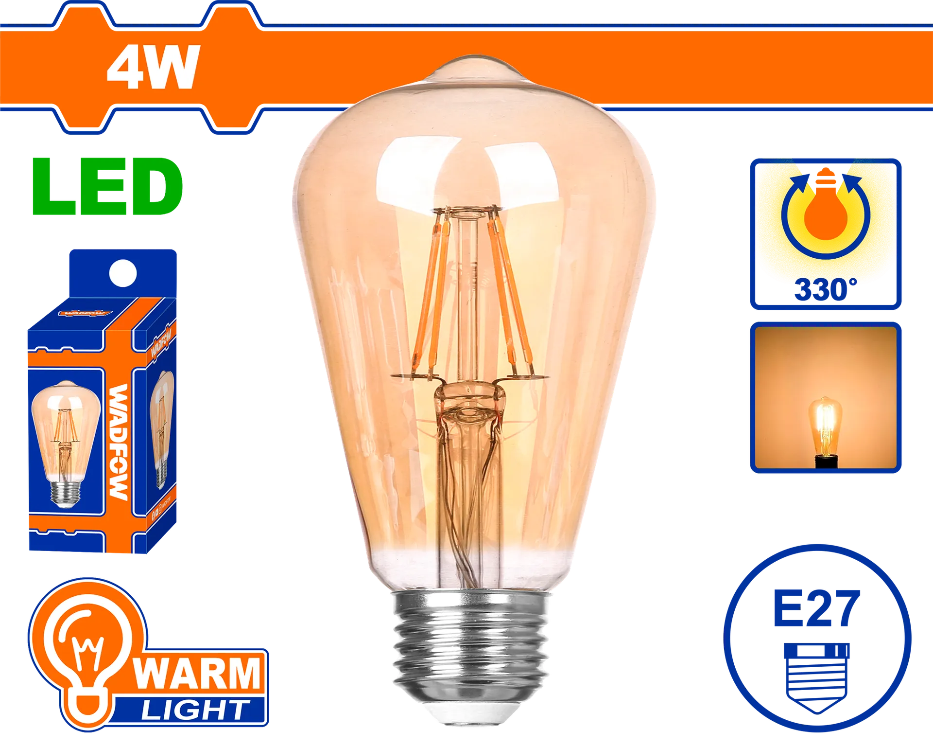 Llambë e verdhë 4W filament WADFOW WDN65442