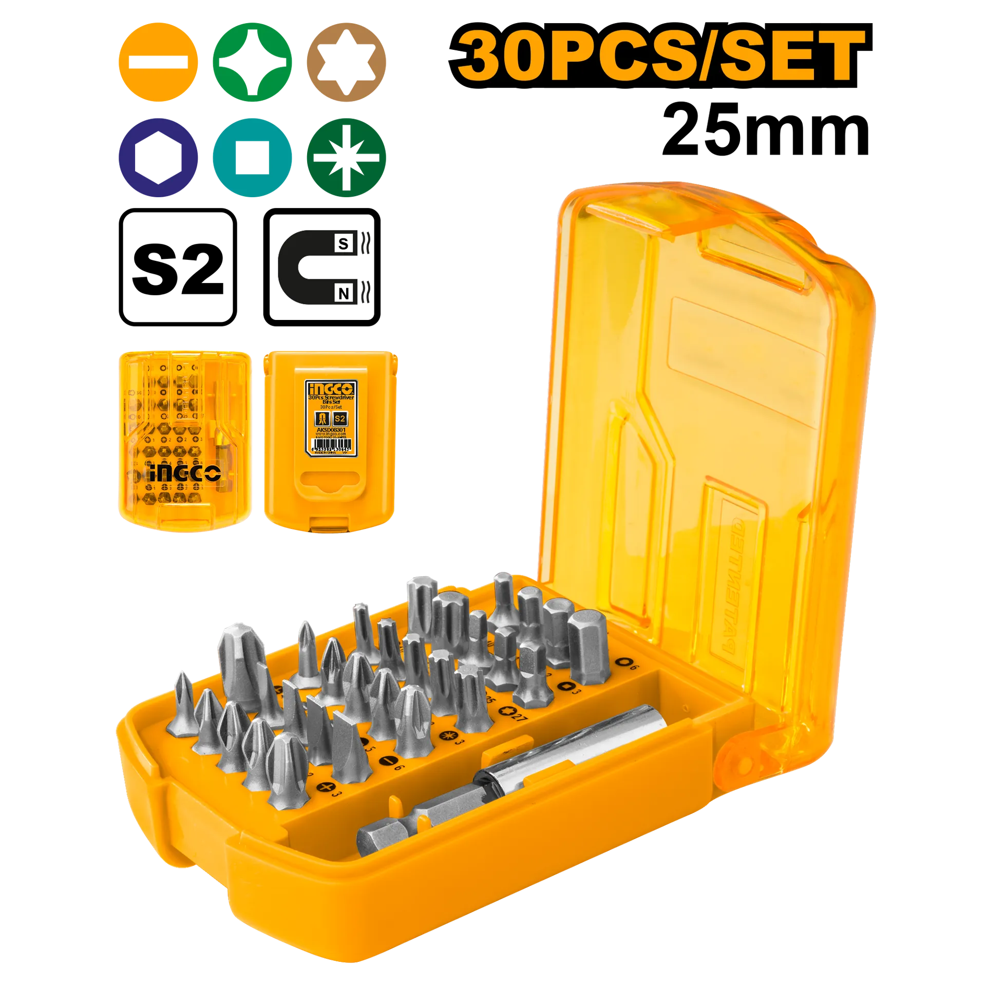 БИТОВИ СЕТ 30/1 INGCO AKSD08301