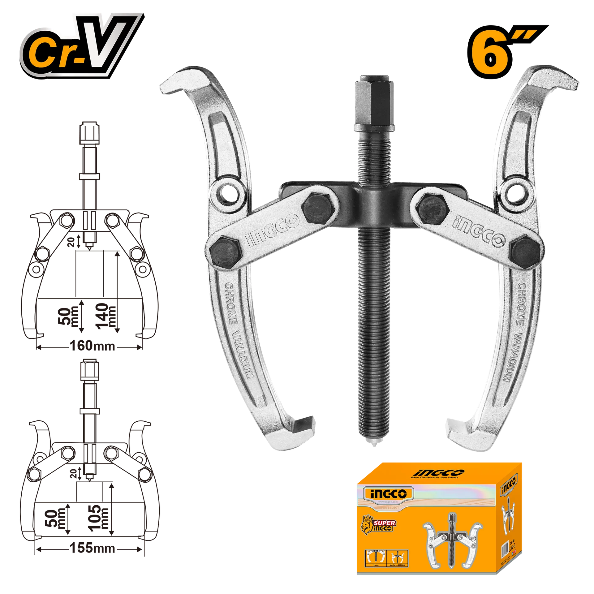 Radatori 6″ me 2 krahë INGCO HGP08026