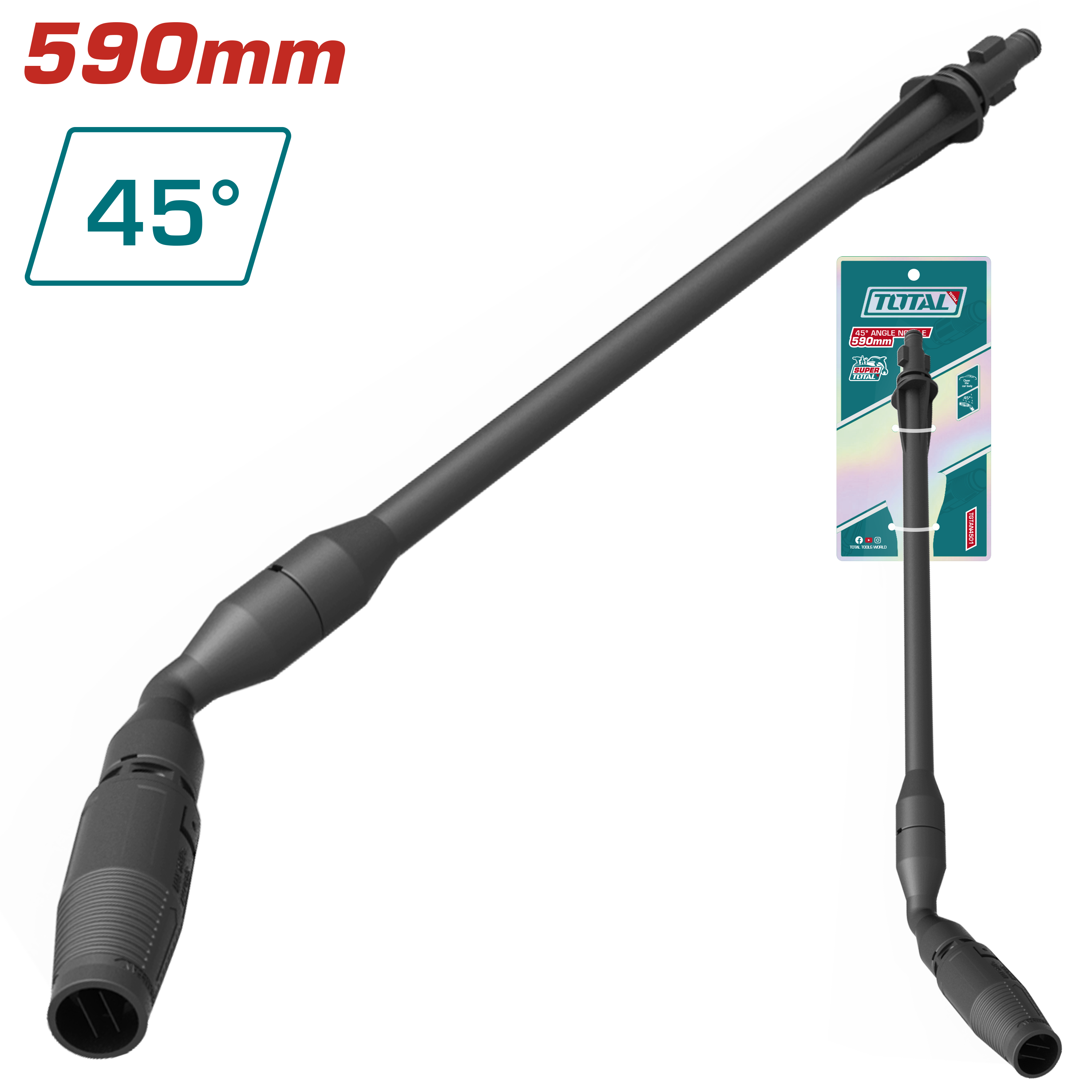 Pistol për ipekë 45° 590mm TOTAL TGTAN4501
