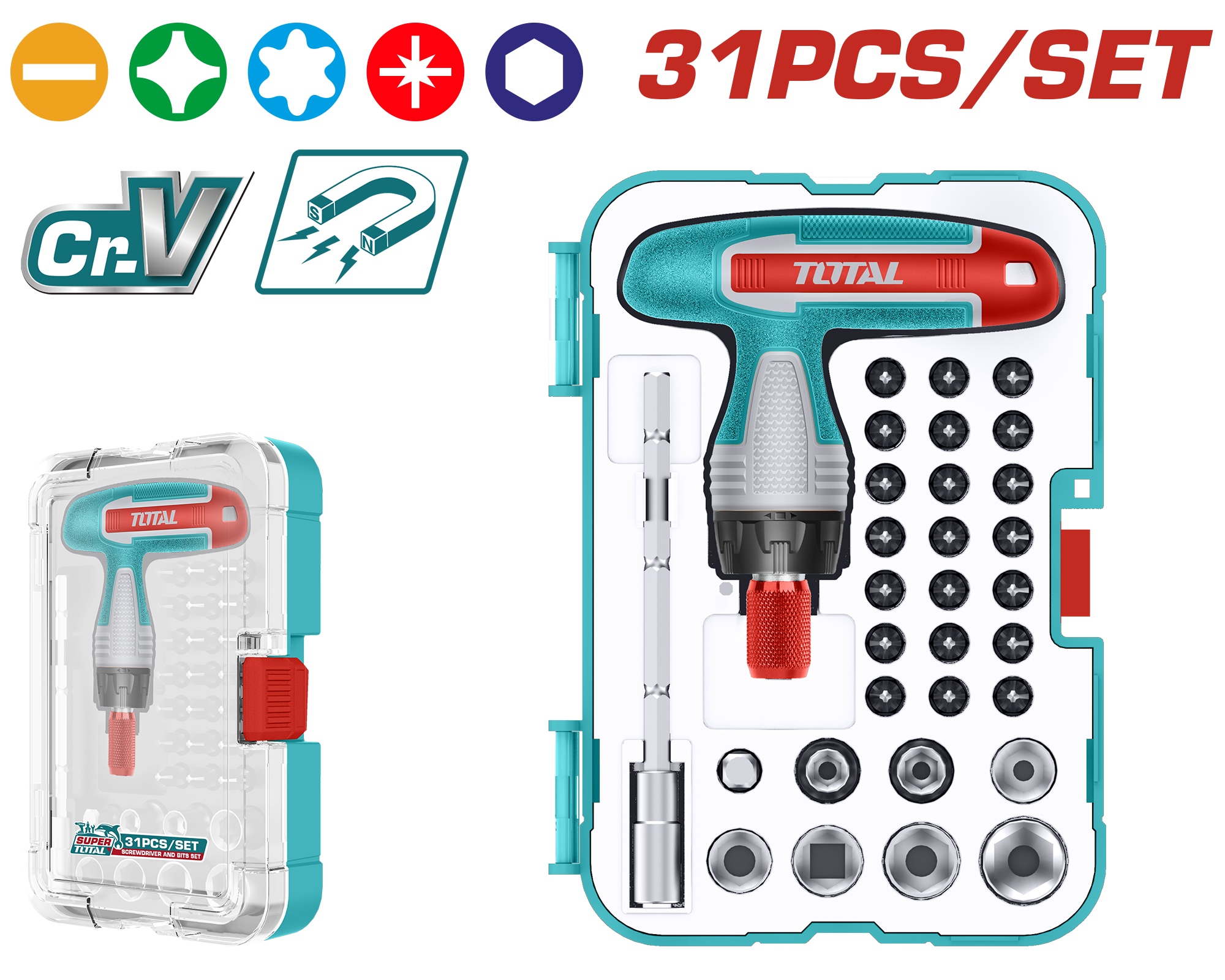 Pinceta TOTAL set 31/1 – TACSD30316