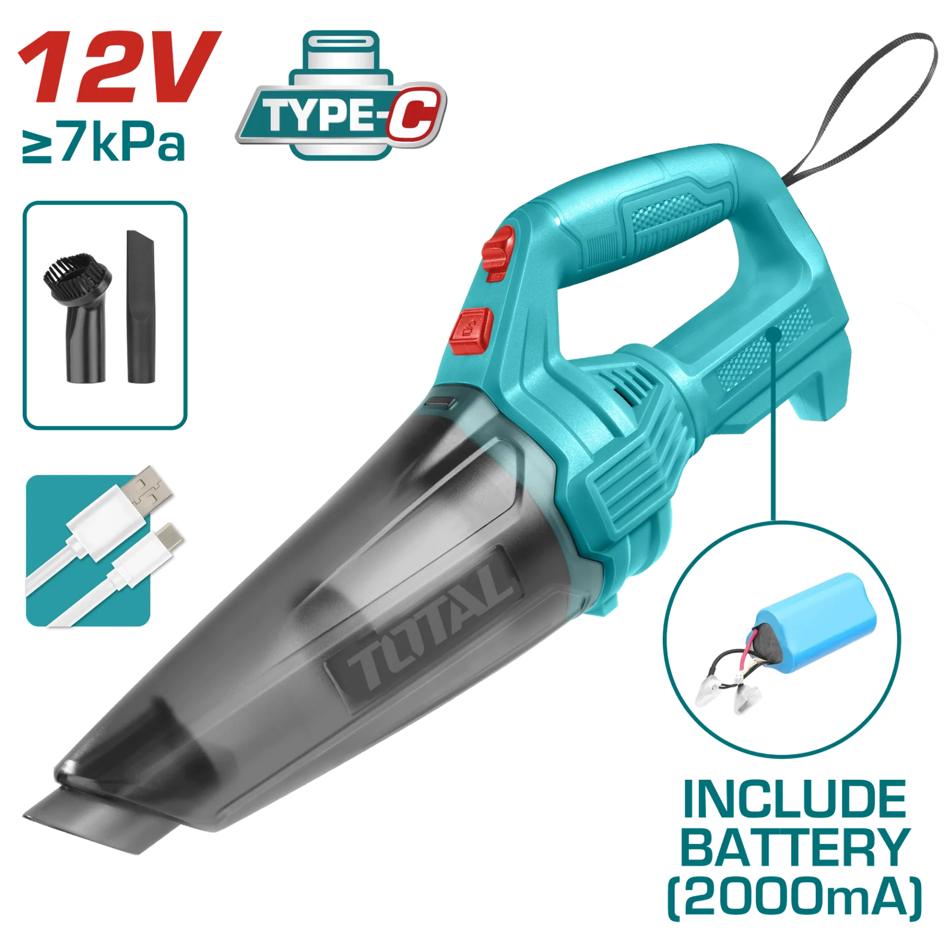 Thithëse baterie dorore 12V (bateritë e integruara) TOTAL TVLI2026