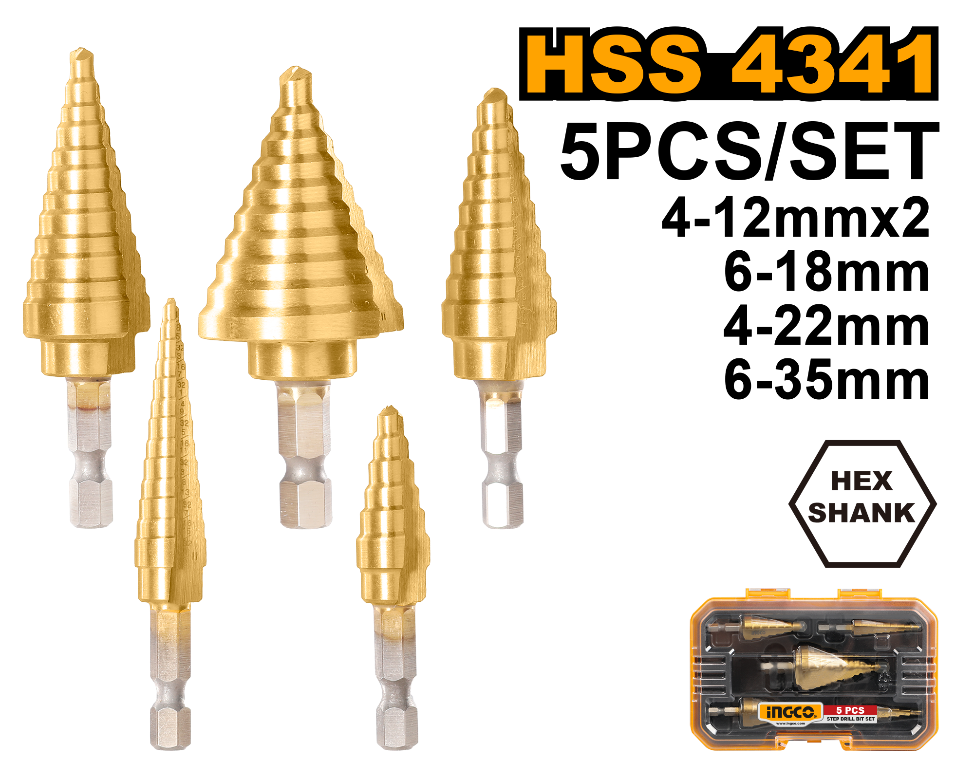 Seti shpues shkëndimore 5/1 INGCO AKSDS2051