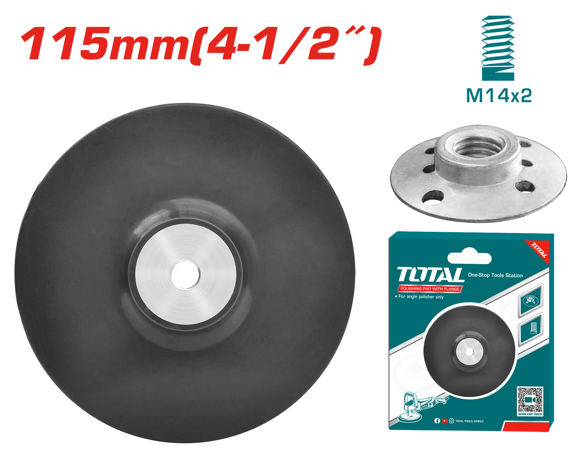 Mbajtës padi për polim për grimcues 115mm TOTAL TAC7111151