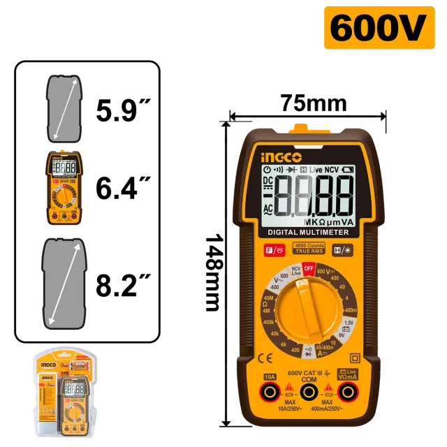 МУЛТИМЕТАР ДИГИТАЛЕН INGCO DM36002