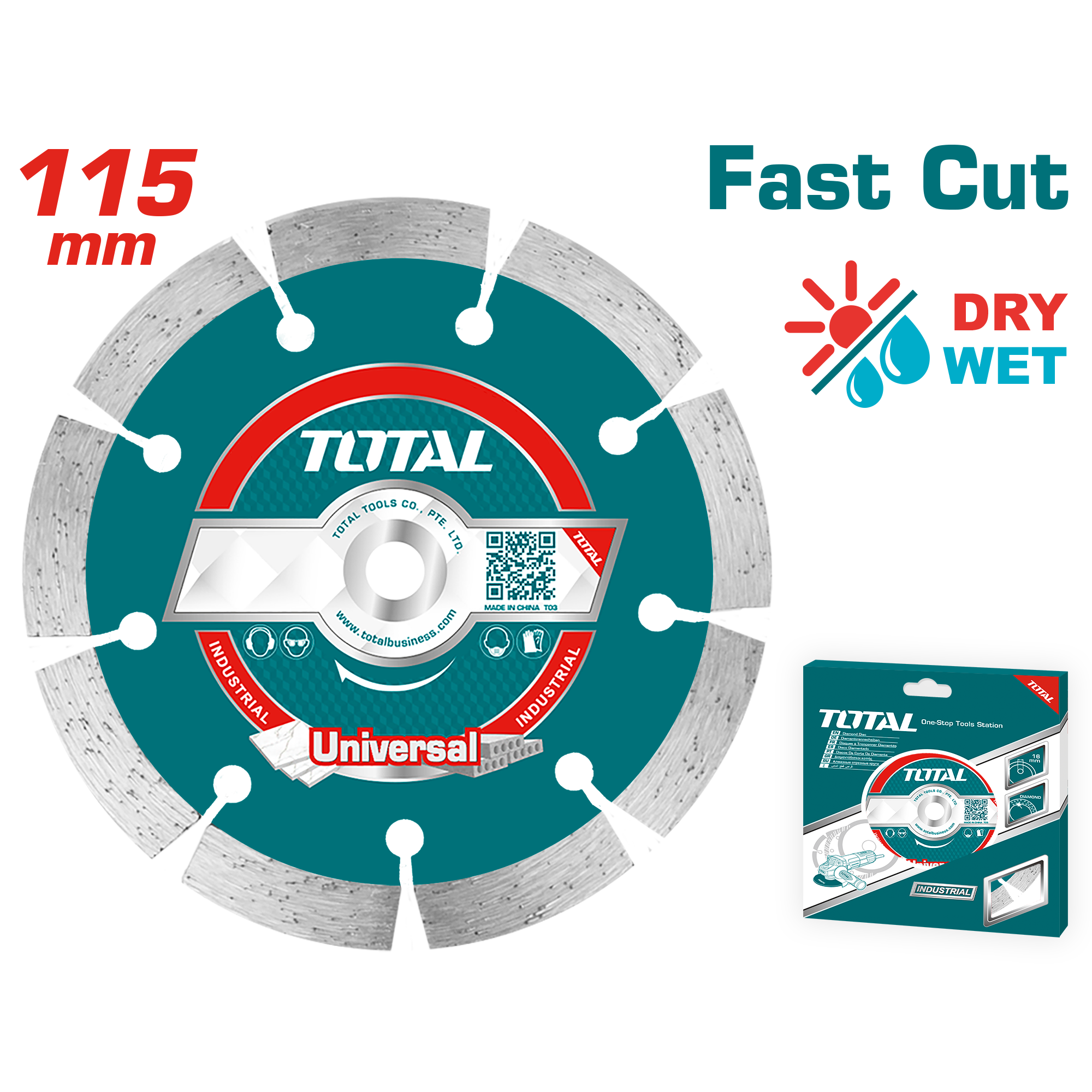 ДИЈАМАНТСКИ ДИСК 115mm УНИВЕРЗАЛЕН FAST CUT TOTAL TAC2111151