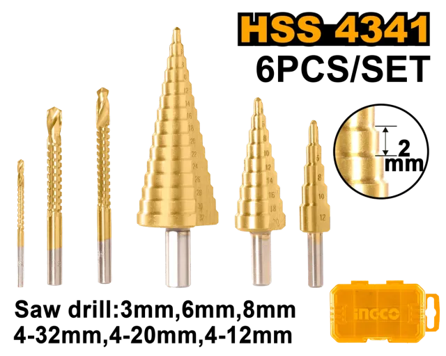 БУРГИИ СКАЛЕСТИ СЕТ 6/1 INGCO AKSDS2061