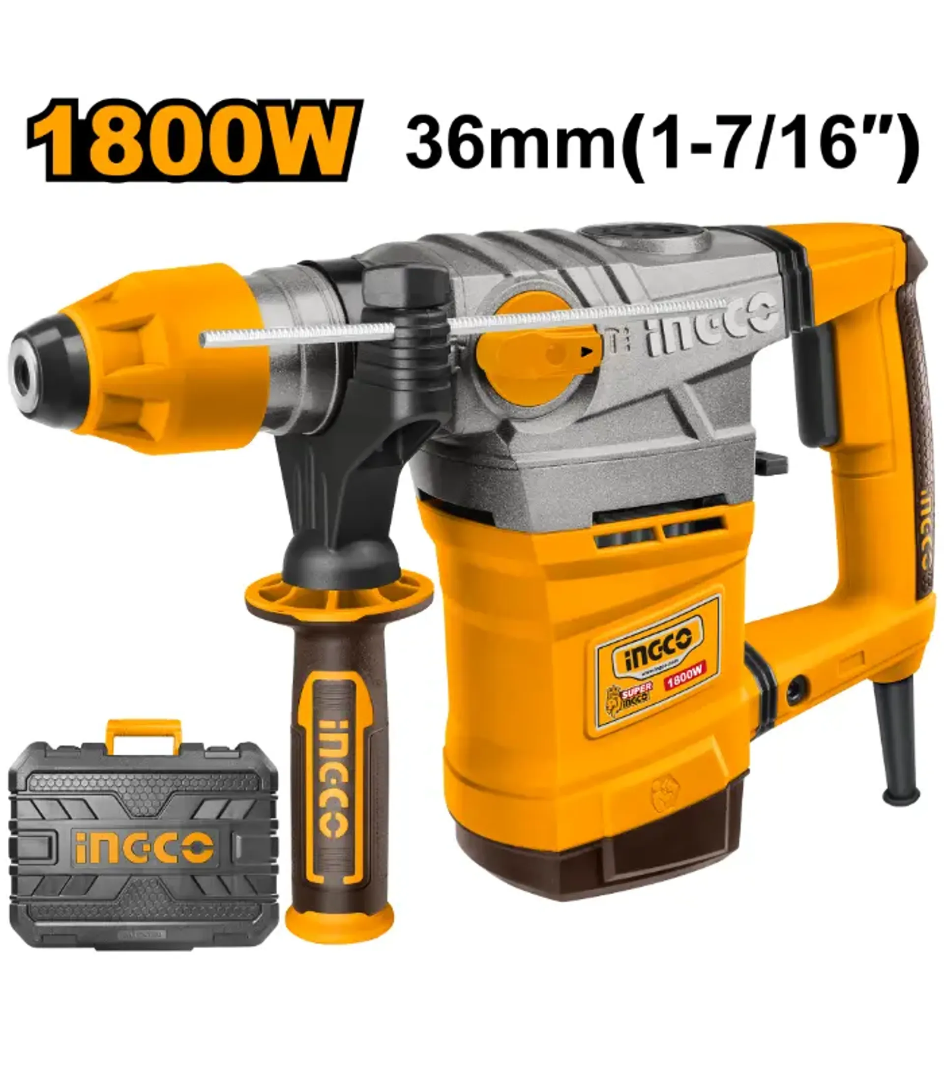 УДАРЕН ЧЕКАН ДУПЧАЛКА SDS+ ХИЛТА INGCO 1800W 7J-RH18008