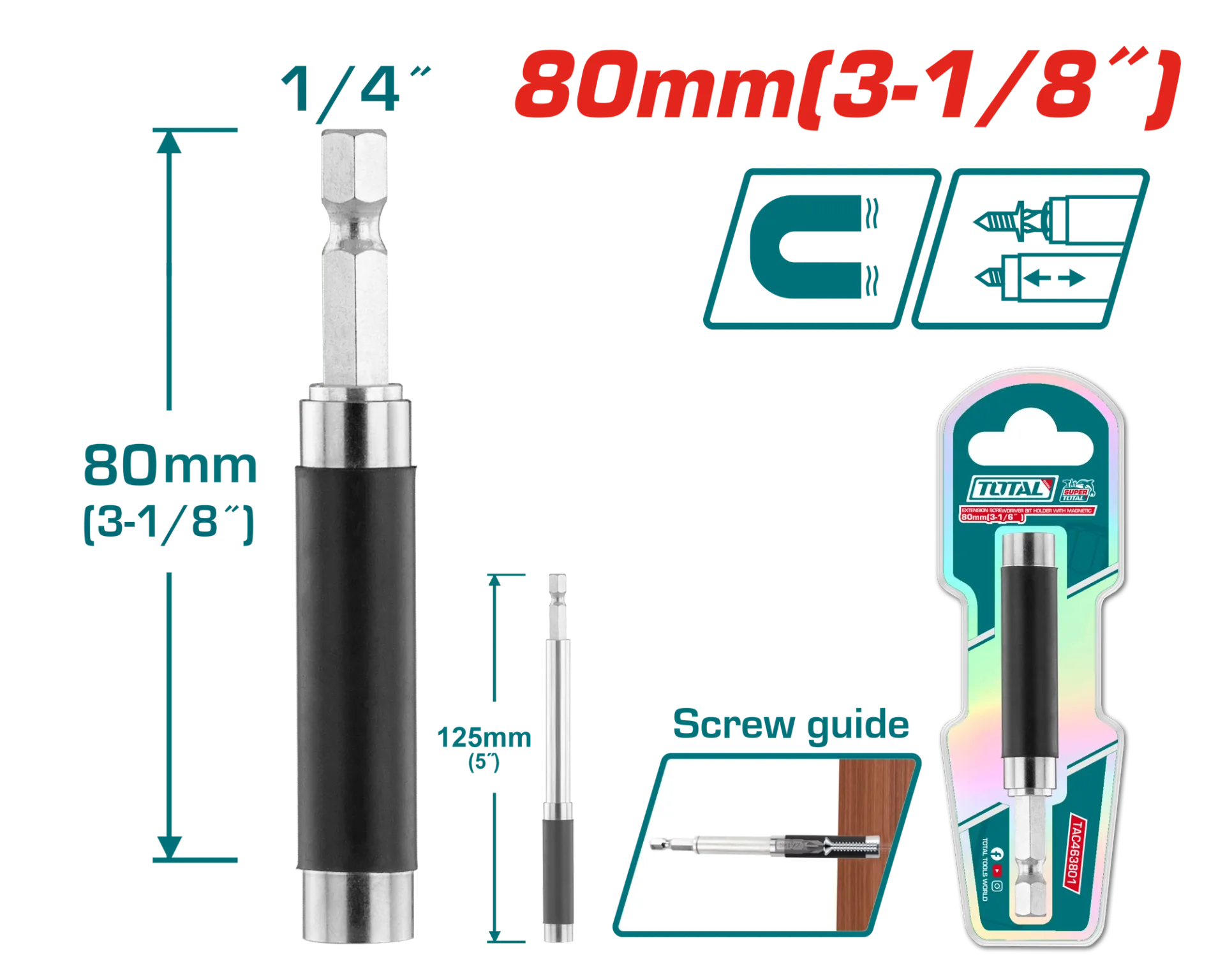 Zgjatim për bit TOTAL i zezë TAC463801