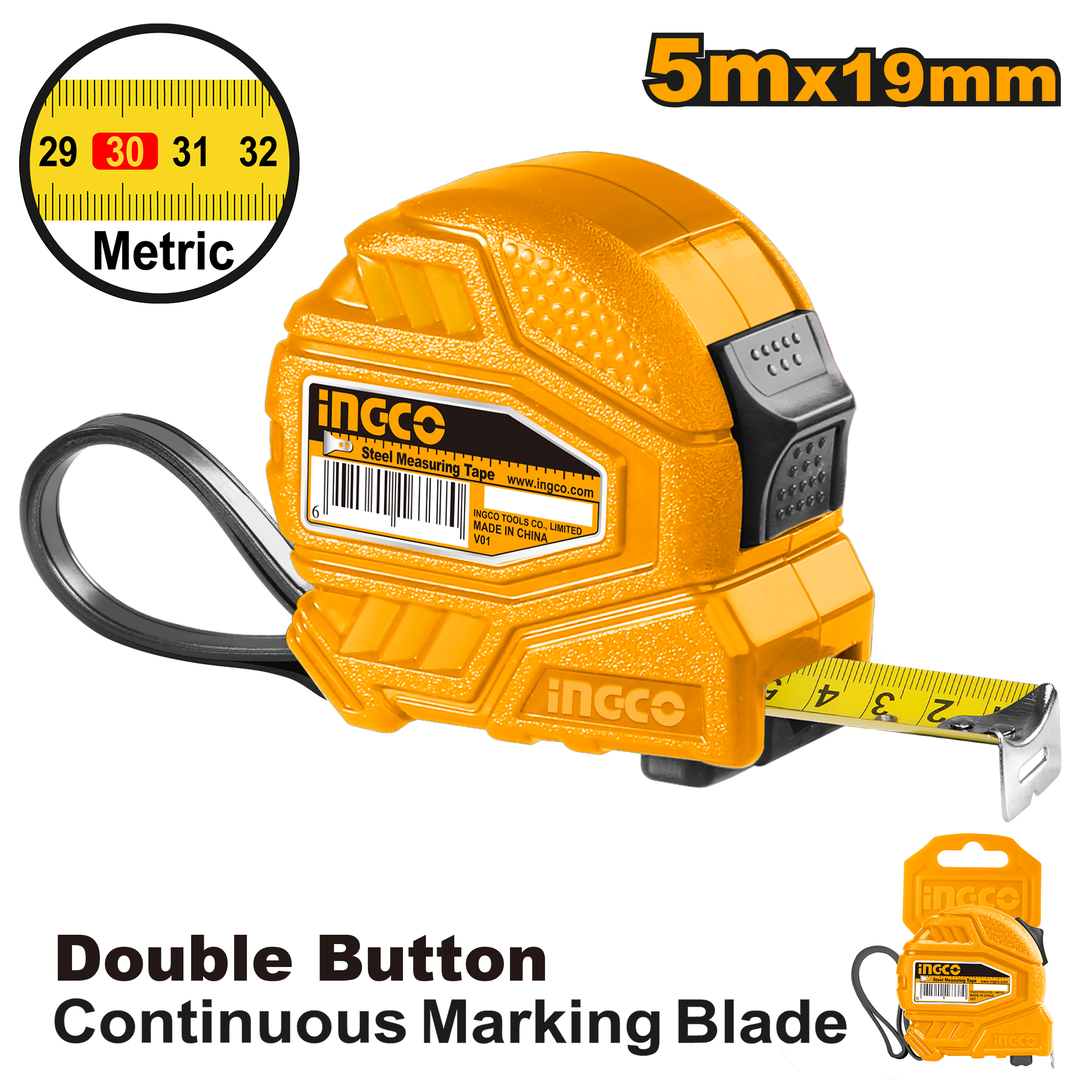 МЕТРО СС 5Mx19mm INGCO HSMT26519-1
