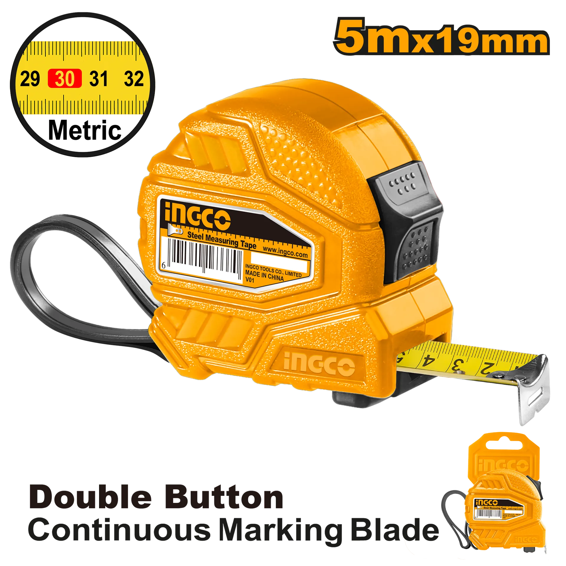 МЕТРО СС 5Mx19mm INGCO HSMT26519-1