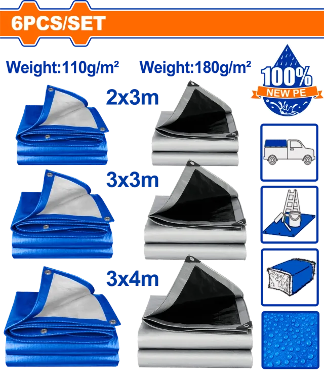 ЦЕРАДИ СЕТ 6/1 ПЛАВ+СИВ WADFOW WTQ9106