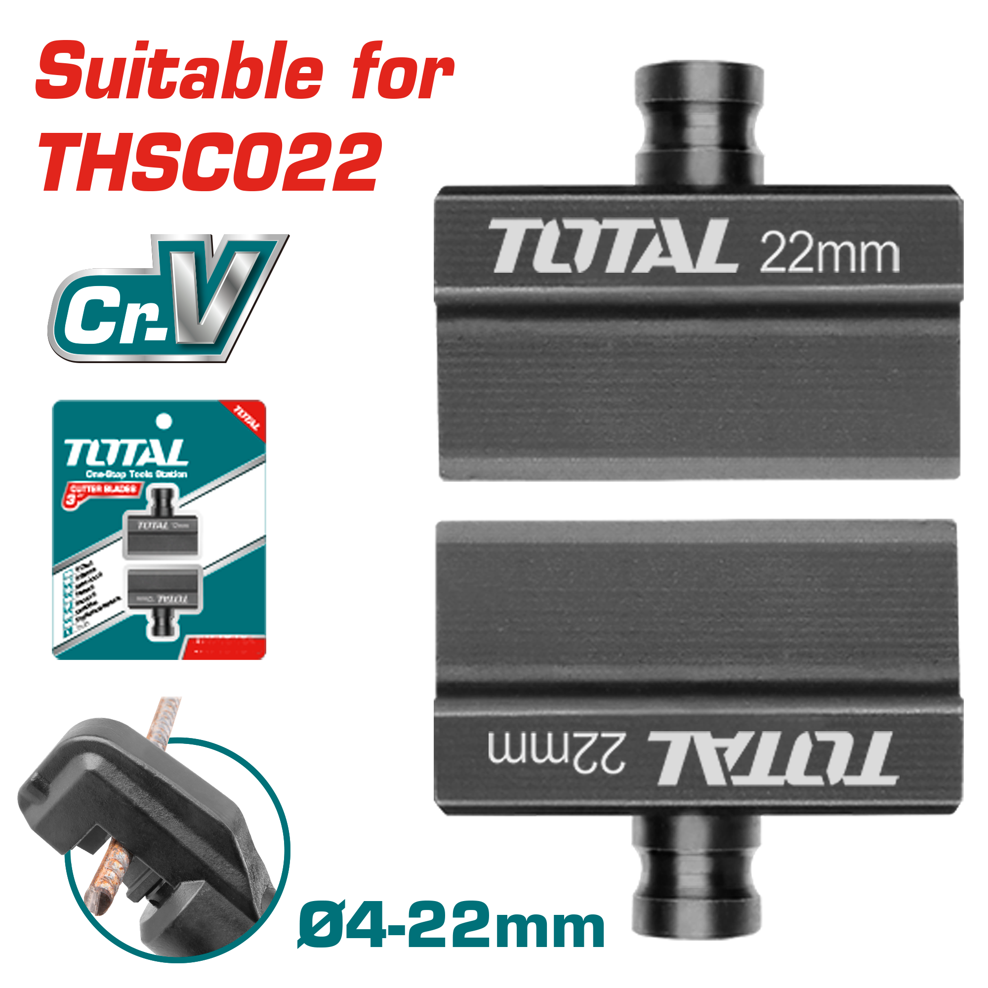 РЕЗЕРВА НОЖ 4-22mm ЗА ХИДРАУЛИКА ЗА КАБЕЛ TOTAL THSC022B
