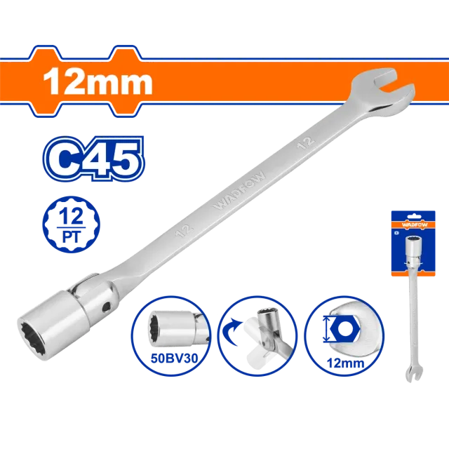 Комбиниран флексибилен клуч 12mm WADFOW WTH1E12