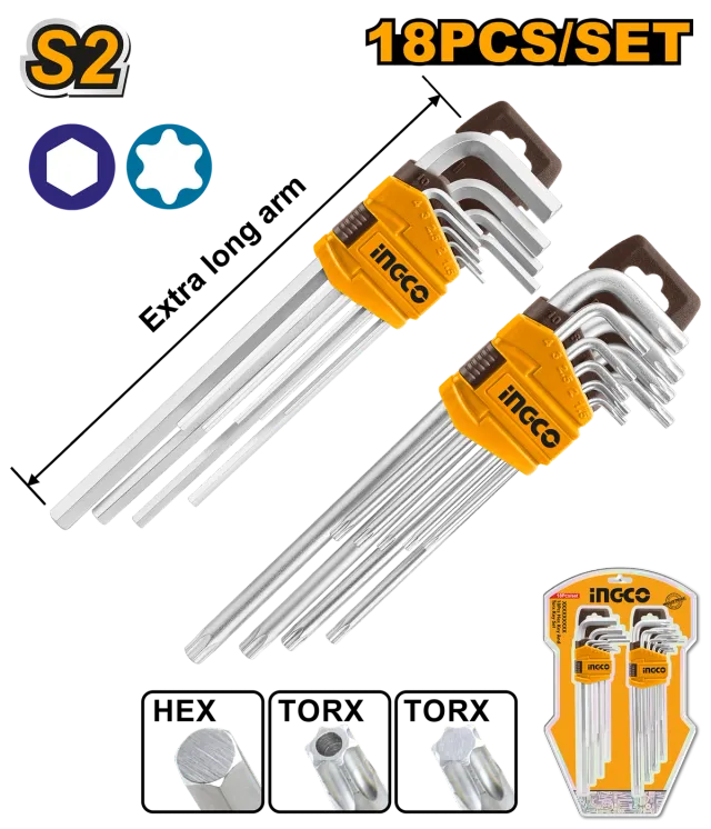 Сет инбус клучеви INGCO 18/1 долги HHKSET0181