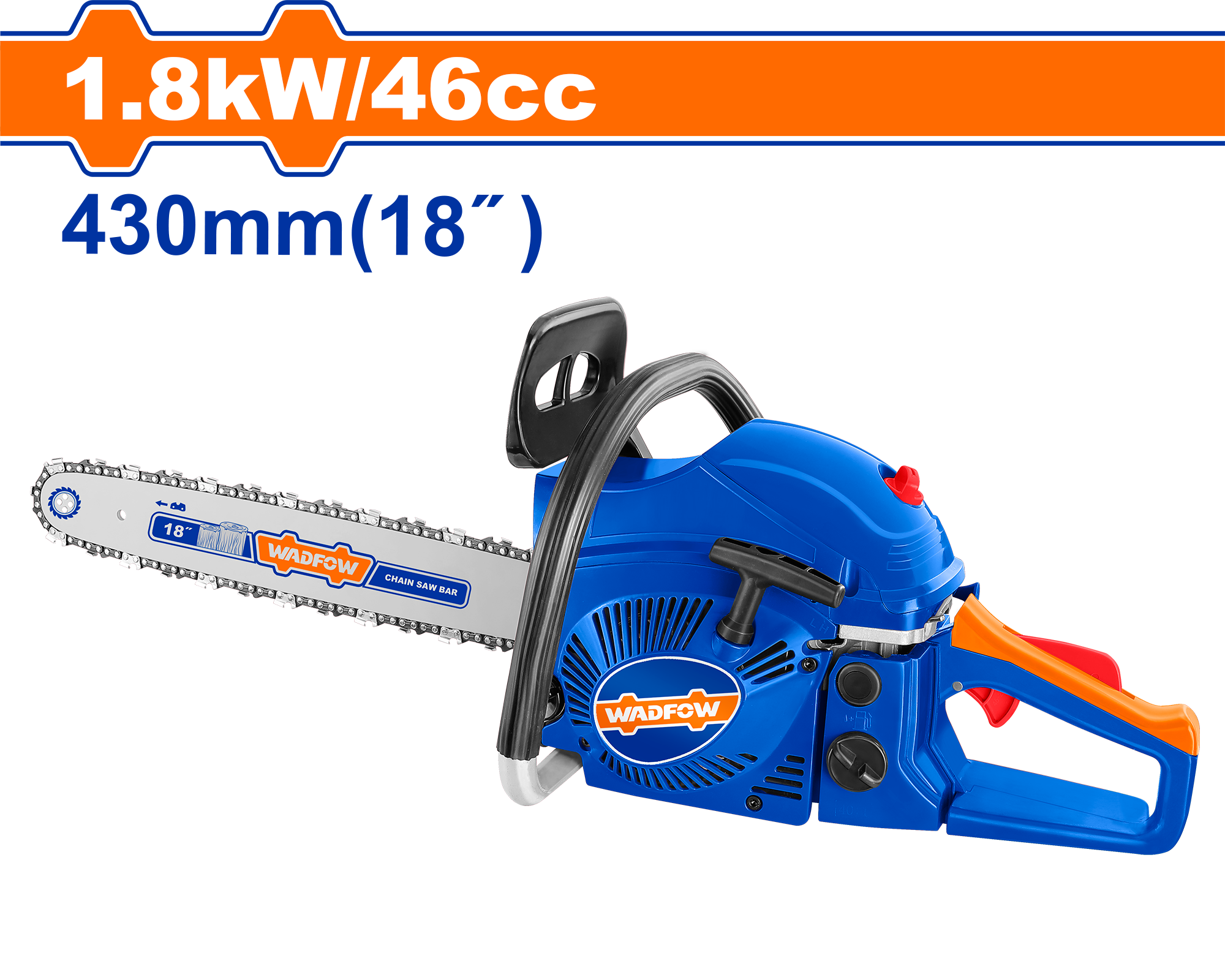 Motorë zinxhir benzine 1.8kW 445mm WADFOW WGC1552
